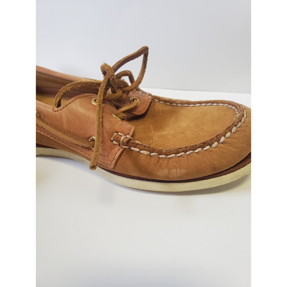 Sperry Gold Cup Boat Shoes Men's 8.5 Tan Brown Leather 2-Eye Top Sider - Picture 8 of 12